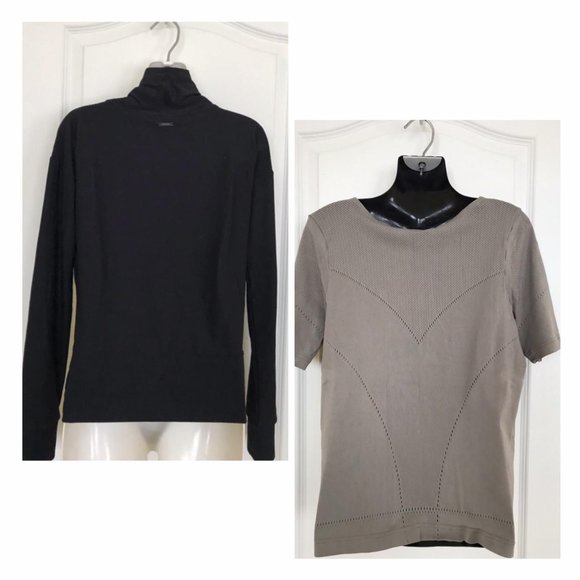 2 Athletic Tops MPG Long Sleeve Funnel Neck Pullover & Puma Short Sleeve T-Shirt - Picture 2 of 4